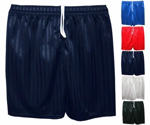 Neu Jungen Mädchen Kinder Schule Sport Schatten Streifen PE Shorts 2-12 Jahre - Bild 1 von 8
