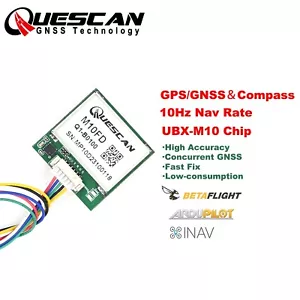 10Hz Drone M10 GPS Module with Compass for INAV Betaflight Ardupilot Pixhawk APM - Picture 1 of 9