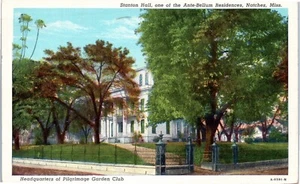 Natchez, MS - Stanton Hall Linen Postcard Posted Mansion Antebellum Home - Picture 1 of 2