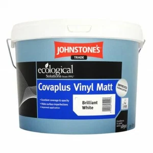 Johnstones Trade Covaplus Vinly Matt Emulsion Brilliant White/Magnolia 5L/10L - Picture 1 of 8