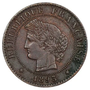 France - 1 centime Cérès 1893 A Paris - bronze - F.104/20 Gad.88 KM.826 monnaie - Picture 1 of 2