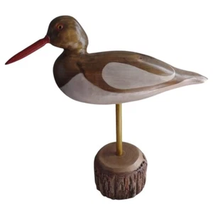 George Stewart American Oyster Catcher Bird Hand Made Wood Carving 7/99 No394 - Picture 1 of 17
