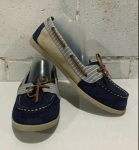 Lower East Side Womens Blue Striped Slip On Shoes Size 11 - Picture 1 of 10