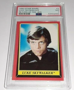 1983 Topps Star Wars Return of Jedi #2 Luke Skywalker PSA 7 Near Mint Pop 7 - Picture 1 of 2
