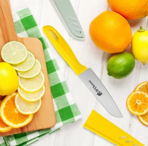 8-Piece Paring Knife Set – 4 Ultra-Sharp Peeling Knives with Sheaths, German Ste - Picture 1 of 7