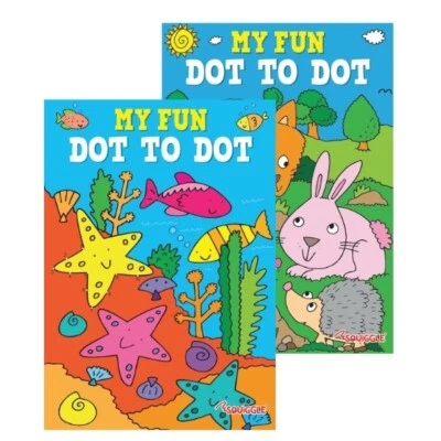 A4 Kids Children Dot to Dot Books Fun Activity Puzzle Colouring Books Learning - Image 1 of 4