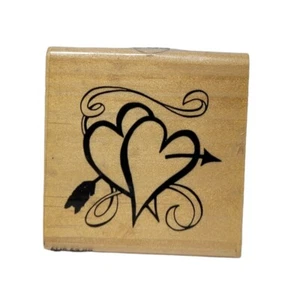 CUPIDS ARROW BOW LOVE VALENTINE CARD Kaiser Stamp Australia RUBBER STAMP DB049 - Picture 1 of 10