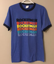 Rocketman 2019 T Shirt Movie Promo Retro Ringer Tee World Tour Elton John Small