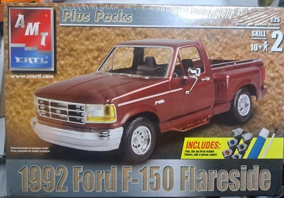 AMT 1/25 1992 Ford F-150 Flareside Pickup Truck OBS Plus Packs Model Kit SEALED - Image 1 of 4