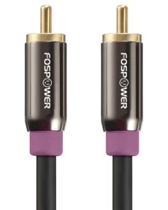 Cable de subwoofer FosPower (25 pies) cable estéreo de audio RCA a RCA, macho a macho - Imagen 1 de 12