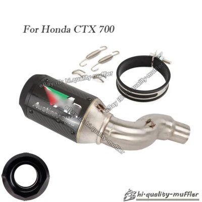 Silenciador de tubo de escape de fibra de carbono para motocicleta Honda CTX700 CT-X700 Foto 1 de 4