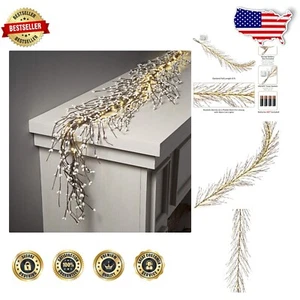 Elegant 6ft Lighted Garland with 100 LED Lights - Perfect for Every Occasion - Picture 1 of 11
