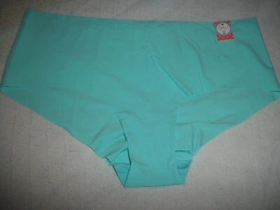 LADIES CHEEKY BRIEF NO SHOW HIPSTER PANTY SIZE 8 / XL  BY FLIRTITUDE ARUBA BLUE - Image 1 of 3