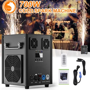 Máquina de chispas frías 700 W máquina de efectos de escenario de fuegos artificiales DMX boda fiesta evento - Imagen 1 de 11
