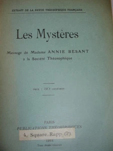 LES MYSTÈRES  Annie Besant - Picture 1 of 1