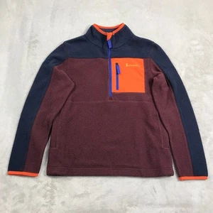 Cotopaxi Jacket Kids Size Medium Burgundy Blue Fleece 1/4 Zip Casual Outdoors - Picture 1 of 15