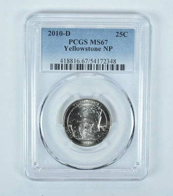 2010-D Washington Quarter ATB Yellowstone MS67 PCGS - Image 1 of 4