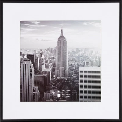 Henzo Aluminiumrahmen Manhattan schwarz 40x40 cm mit Passepartout 30x30 cm - Bild 1 von 4