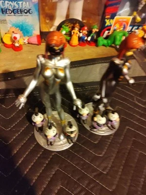 Ghost In The Shell Figure Lot Of Two With Stands, Masks And More Great Shape - Image 1 of 4