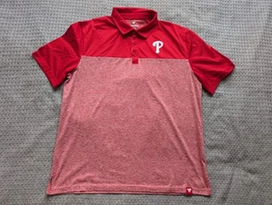 Philadelphia Phillies Shirt Polo Mens XL Red MLB Baseball Fanatics Short Sleeve - Picture 1 of 10