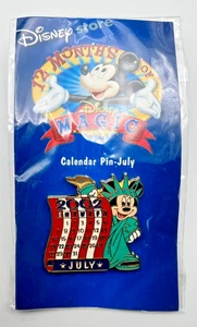Prendedor calendario julio 2002 estatua libertad Minnie 12 meses de magia Disney Store DS 12 meses - Imagen 1 de 5