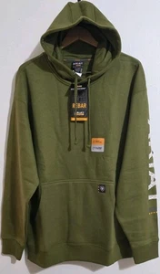 NUEVO CON ETIQUETAS Ariat Sudadera con Capucha Para Hombres Verde Oliva Hombre Manga Estampado Barras de Refuerzo Calavera Logo Talla L - Imagen 1 de 7