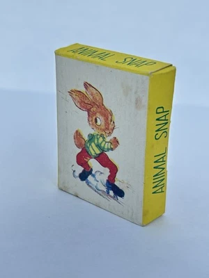 Mini juego de cartas vintage Animal Snap juego completo de 32 con tarjeta de regla Foto 1 de 4