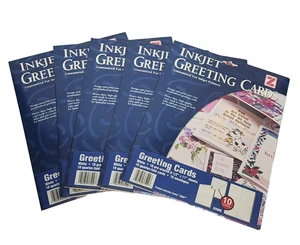 Z-International Inkjet Greeting Cards w/ Envelopes White 5 10pks (50) Pre-Scored - Picture 1 of 13