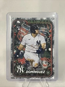 Árbol de vacaciones paralelo Topps Holiday Jasson Dominguez H75 2024 RC NY Yankees - Imagen 1 de 2