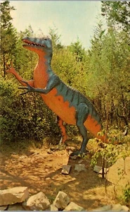 Postal ORNITHALESTES Dinosaurio desaparecido Parque Forestal Prehistórico Irish Hills MI - Imagen 1 de 3