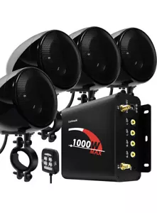 GoHawk TN4-Q 1000W 4 Channel Amplifier 4" Full-Range Waterproof Bluetooth Mot... - Foto 1 di 6