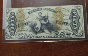 FR1343 50 cent Fractional Currency Specimen Crisp & Bright - Picture 1 of 2