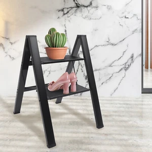 Folding Step Ladder Stool Multi-Purpose Aluminium Alloy Folding Heavy Duty - Picture 1 of 12