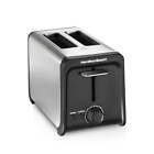 Small 2 Slice Toaster with Wide Slots, Bagel Function, Toast Boost, Stainless