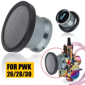 Motorcycle 50mm Air Filter Cup Velocity Stack Fits PWK Carburetor 24/26/28/30mm - Picture 1 of 10