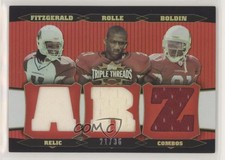 2006 Triple Threads Relic Combos /36 Larry Fitzgerald Antrel Rolle Anquan Boldin