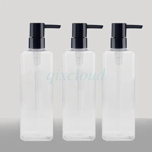Bottiglie pompa lozione PET trasparente ricaricabile 500 ml crema gel contenitori cosmetici - Foto 1 di 12
