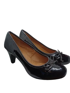Avenue's TARA 8.5W Black Pumps with 3” Kitten Heels - Picture 1 of 10