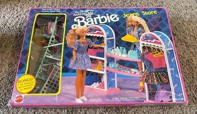 Barbie Jeans Store 1990 All American, Mattel 7225, desconocido si está completo Foto 1 de 3