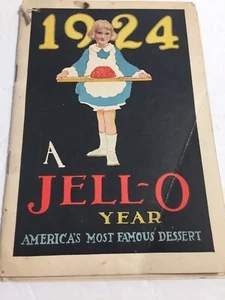 1924 "A Jell-O Year" mit schönen farbigen Bildern eines jeden Monats & Rezepten *   - Bild 1 von 5