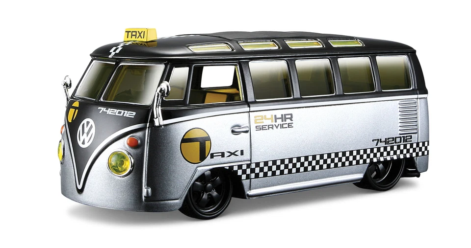 Maisto - Modellauto Allstars VW Samba Taxi (Maßstab 1:25) Spielzeugauto Sammler - Bild 1 von 1
