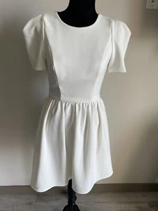 NWTS Black Halo Chadwick Mini Dress In Porcelain White Size 2 $375 - Picture 1 of 16