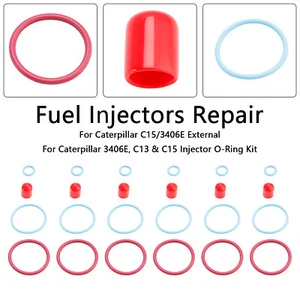 6PCS Fuel Injectors Seal O-Ring Kit Fit Caterpillar Fit CAT C15/3406E External Y - Picture 1 of 16