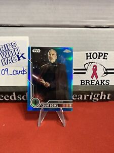 2023 Topps Chrome Star Wars #44 Count Dooku Blue Refractor SP /150
