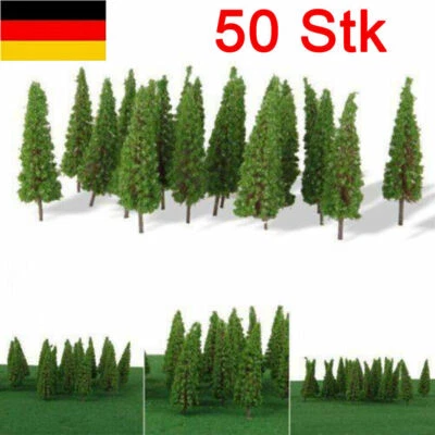 50er Set Modellbäume Landschaftsbau Miniaturen Deko Garten Straße Eisenbahnen DE - Bild 1 von 4