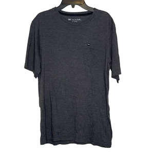 T-shirt uomo Travis Mathew taglia small grigio righe 100% cotone Pima SS pullover - Foto 1 di 6