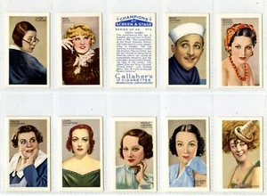Full Set, Gallaher, Champions of Screen & Stage, Blue 1934 VG-EX (Gd2579) 48/48 - Picture 1 of 1
