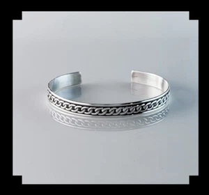 White Fox Creation: Sterling Stackable Cuff Unisex Bracelet - Picture 1 of 7