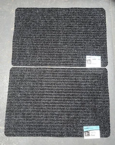 2 Pack Charcoal Door Floor Mat Indoor Outdoor Rug Entryway with Rubber Backing - Picture 1 of 3