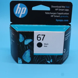 Neu Original HP 67 schwarze Tintenpatrone in versiegelter Verpackung EXP 08/2026 - Bild 1 von 2